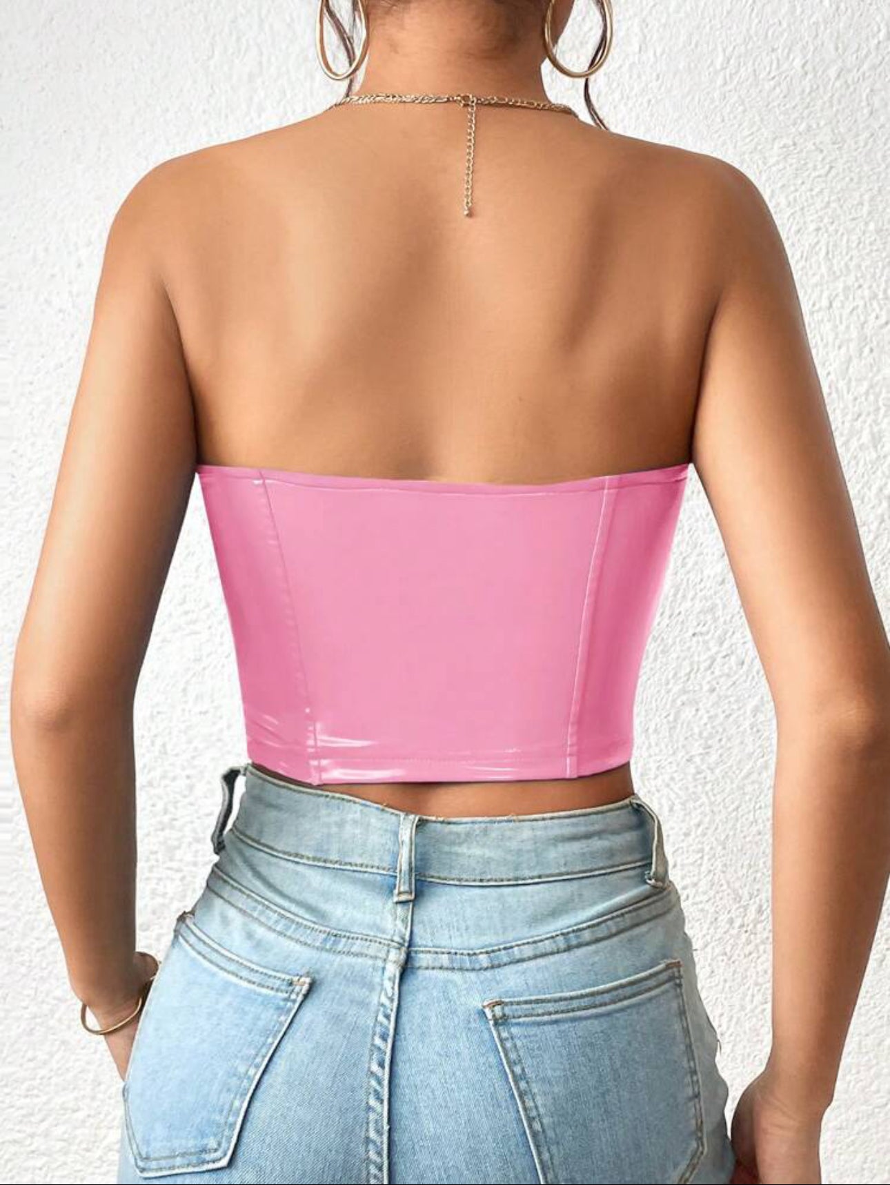 Barbie Gworl Faux Leather Corset Top